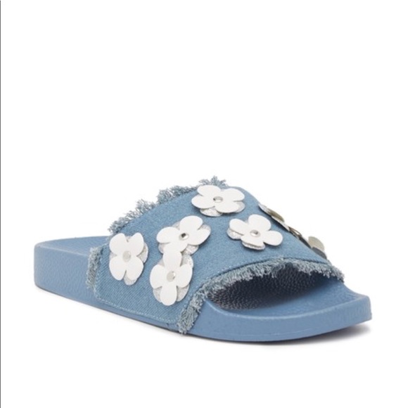 Report Filipi Daisy Denim Slide Sandal - Picture 3 of 9
